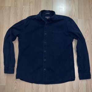 Eddie Bauer Dark Blue Casual Button Down Shirt